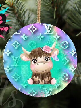 SALE! Bundle 3 FOR $19!! LV Highland Cow Ornament